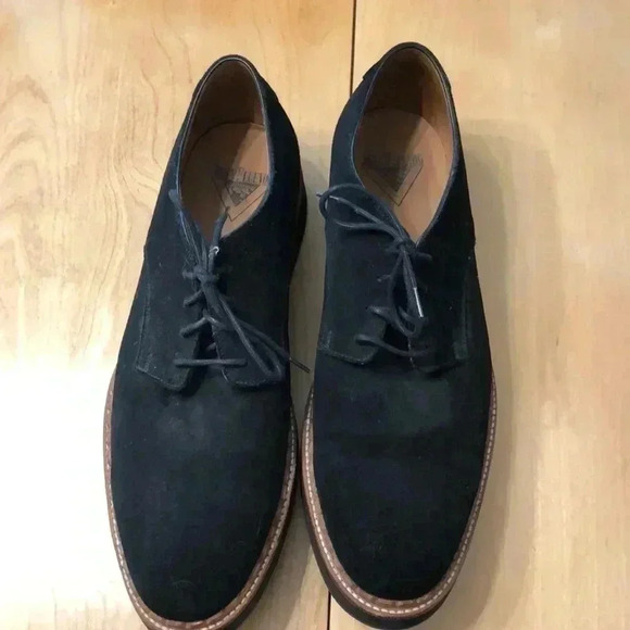 John Fleuvog Donald black suede leather lace up oxfords. Size 11.5. - Picture 1 of 8